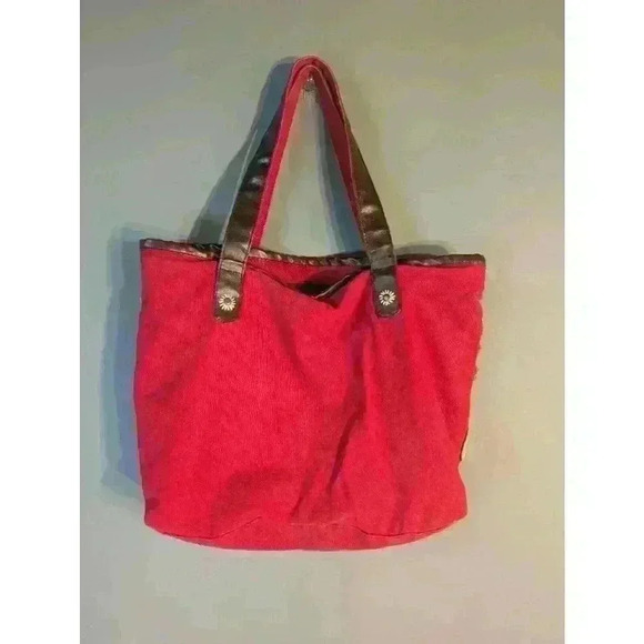 Lantern Moon Red Tote Bag floral hand crafted - Picture 7 of 15